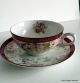 Antique Austria Fine Porcelain Tea Cup And Saucer - Rare Stamp - Cups & Saucers photo 5