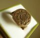 Post - Medieval Bronze Seal - Ring With Pseudo Heraldic Image (k532). Other Antiquities photo 2