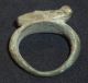 Roman Ancient Bronze Ring With Bust Of A Goddess - Circa 100 - 300 Ad - A243 Other Antiquities photo 7