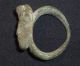 Roman Ancient Bronze Ring With Bust Of A Goddess - Circa 100 - 300 Ad - A243 Other Antiquities photo 8