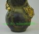 Chinese Bronze Copper Fengshui Wealth Golden Toad Fu Vase Bottle Gourd Statue Figurines & Statues photo 1