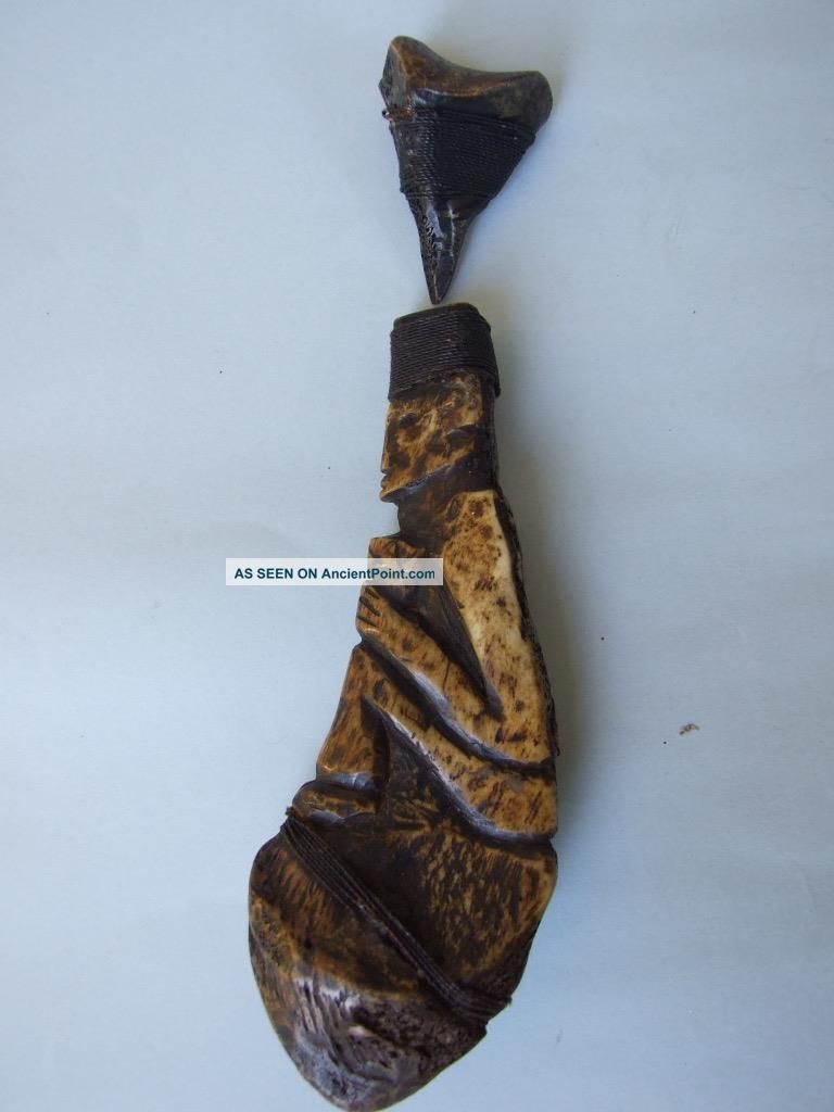 Antique Carved Bone Hip Flask Fr Ifugao Native Igorot Tribe Philippines Rare. Pacific Islands & Oceania photo
