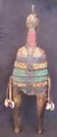Vintage African Fertility Doll Beaded W/leather Shells Namchi Cameroon 1950s Sculptures & Statues photo 1