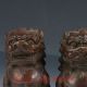 Old Chinese Bronze Hand Made Carved A Lions Statue （door - God) Ht107 Figurines & Statues photo 1