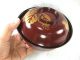 Japanese Antique Gold Makie Brown Lacquer Bowl Mon Family Crest Bowls photo 1