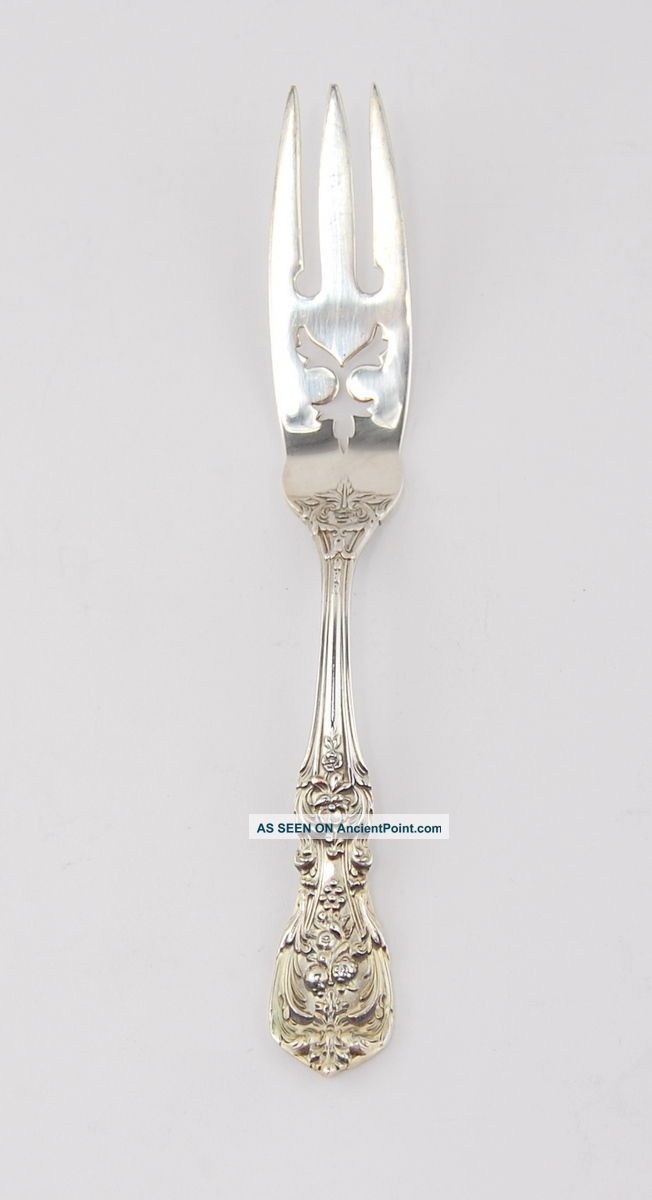 Vintage Reed & Barton Francis I Sterling Silver Lemon Fork Flatware & Silverware photo