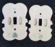 Vintage Pair Arnart Creation Japan 6925b Porcelain Switch Plate Covers Switch Plates & Outlet Covers photo 1