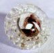 Scarce Antique Radiant Glass Button W/ 3 Colors Of Glass Tipped In At The Shank Buttons photo 1