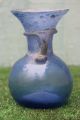 & Orig.  Antiquity Of A: Roman Glass Vase With Blue Colouring (bc Years) Roman photo 3