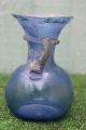 & Orig.  Antiquity Of A: Roman Glass Vase With Blue Colouring (bc Years) Roman photo 5