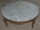 Rare 2 Pc Weiman Heirloom Round Italy Marble Wood Cocktail Coffee Table 1900-1950 photo 3