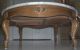 Rare 2 Pc Weiman Heirloom Round Italy Marble Wood Cocktail Coffee Table 1900-1950 photo 5