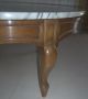 Rare 2 Pc Weiman Heirloom Round Italy Marble Wood Cocktail Coffee Table 1900-1950 photo 7