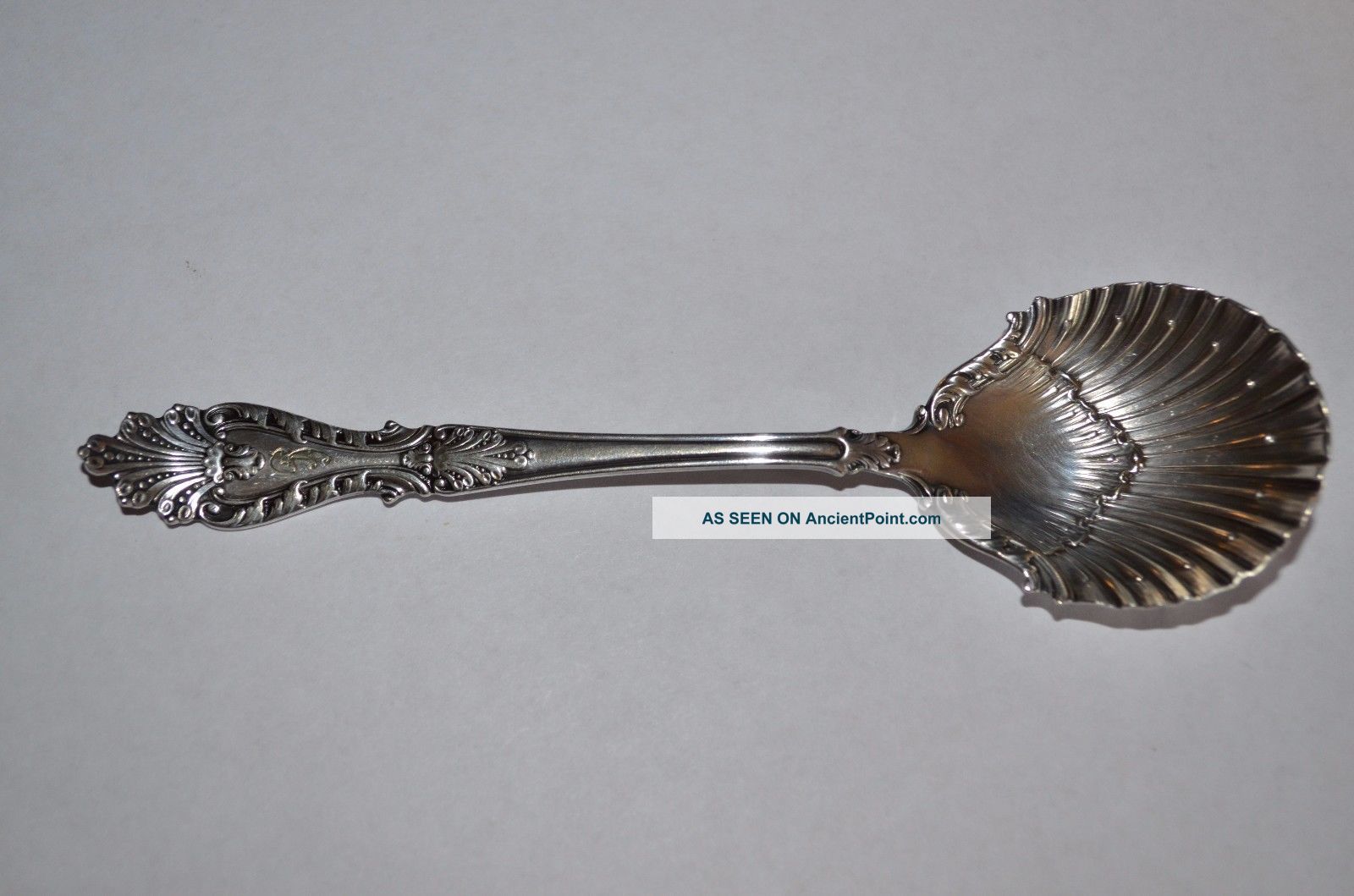Raphael 1896 Sugar Spoon By Rogers & Hamilton - Extreme Ornate Victorian Flatware & Silverware photo