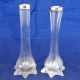 Antique Silver Topped Clear Glass Posy Or Bud Vases Hm London 1926 - 27 Vases & Urns photo 4