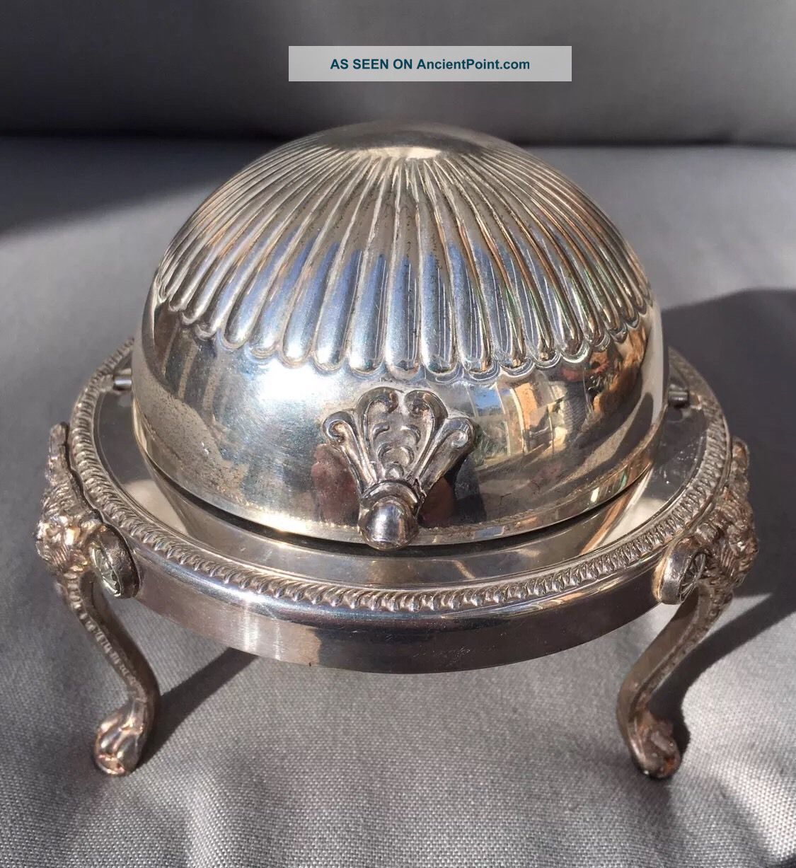 Vintage F B Rogers 1883 273 Silver Butter Dish Footed Bowl With Lid Silverplate photo