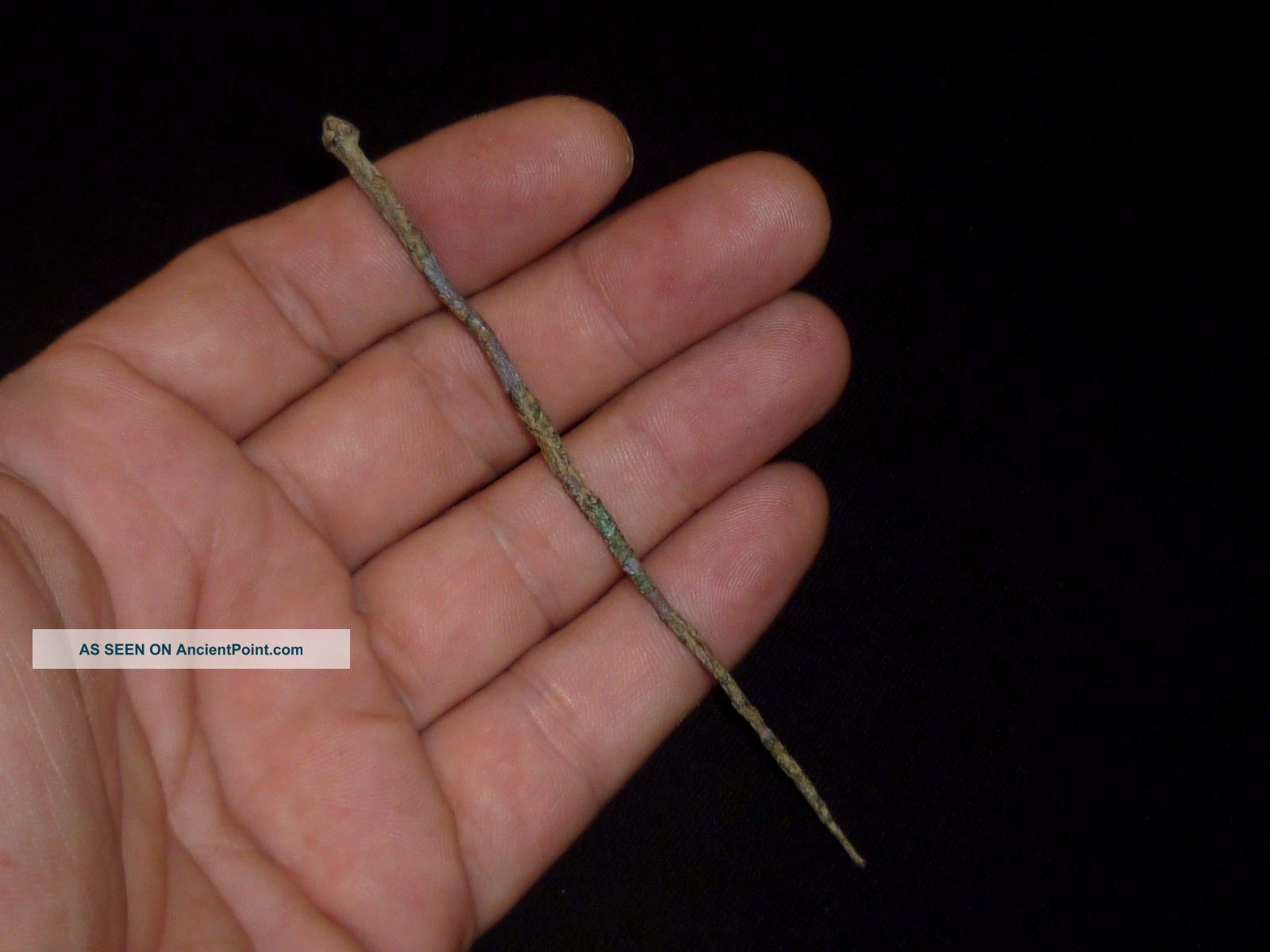 Rare Viking Ancient Artifact - Bronze Needle (107.  5 Mm) Circa 700 - 800 Ad - 4657 Scandinavian photo