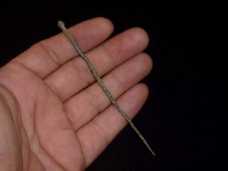 Rare Viking Ancient Artifact - Bronze Needle (107.  5 Mm) Circa 700 - 800 Ad - 4657 photo