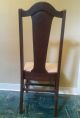 Antique English Queen Anne Slat Back Side Dining Chair Solid Mahogany Hickory 1900-1950 photo 1