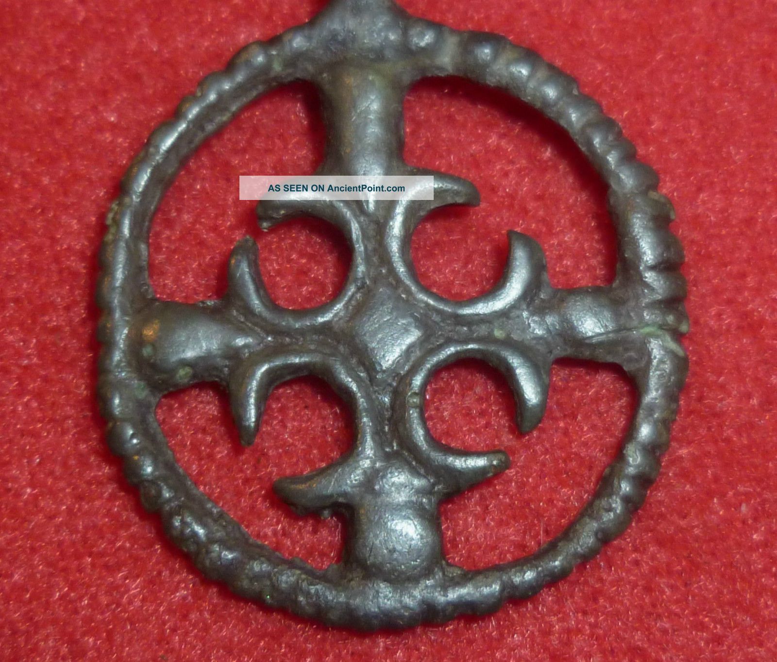 Knights Templar Ancient Bronze Cross Amulet / Pendant Circa 1100 Ad - 3704 - Other Antiquities photo