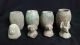 4 Ancient Egyptian Canopic Jars (990–969 Bc) Egyptian photo 1