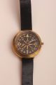 Vintage Military Wrist Compass,  Copper,  Japan,  Leather Band, Compasses photo 5