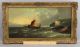 Pair Antique 19thc Signed Sailboat Seascape Maritime O/c American Oil Paintings Other Maritime Antiques photo 1