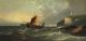 Pair Antique 19thc Signed Sailboat Seascape Maritime O/c American Oil Paintings Other Maritime Antiques photo 3