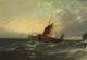Pair Antique 19thc Signed Sailboat Seascape Maritime O/c American Oil Paintings Other Maritime Antiques photo 4