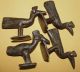 4 African Bronze Birds Goldweight Akan Ashanti Ghana Burkina Gan Statue Antique Sculptures & Statues photo 1