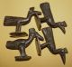 4 African Bronze Birds Goldweight Akan Ashanti Ghana Burkina Gan Statue Antique Sculptures & Statues photo 2