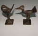 2 Rare African Bronze Sankofa Bird Goldweight Akan Ashanti Ghana Burkina Faso Sculptures & Statues photo 9