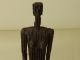 Giacometti Style Mid Century Elongated Brutalist Metal Female Statue 25 5/8 