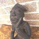 African Hand Carved Seated Man Thinker Statue - Scholar ? - Ethnic Wood Carving Other African Antiques photo 1
