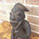 African Hand Carved Seated Man Thinker Statue - Scholar ? - Ethnic Wood Carving Other African Antiques photo 5