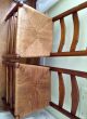 Antique Ladder Back Four Rung Rush Cane Seat Side Chairs - 1900-1950 photo 2