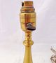 Antique Edwardian Brass Candlestick Shape Table Lamp Base 1900 - 1920 12 3/4 In Edwardian (1901-1910) photo 3