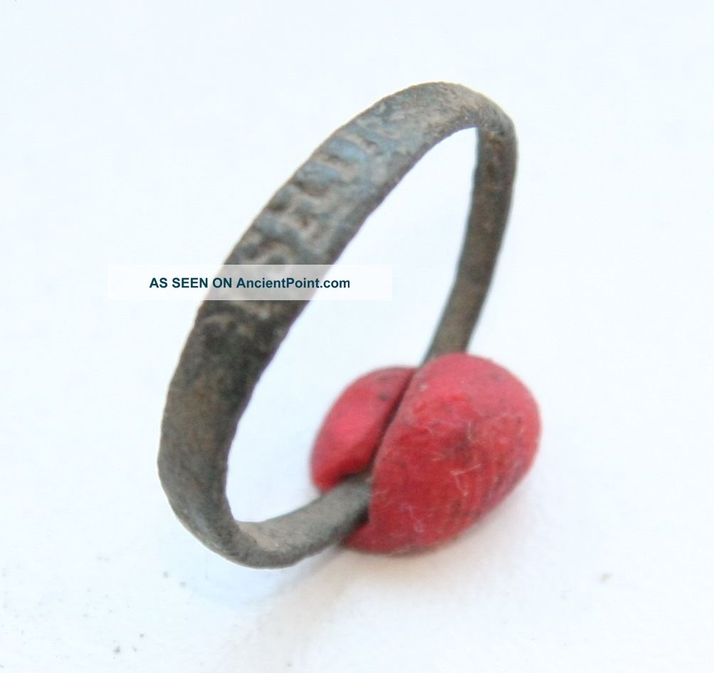 Ancient Medieval Religious Finger Ring I.  H.  S.  (arl01) Other Antiquities photo