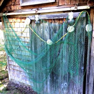 Authentic Fishing Net With Cork Floats - 10 X 20 Ft photo