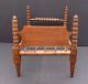 Antique Hand Made 4 Poster Doll Bed With Spindles & Rope - A Salesman Sample? 1800-1899 photo 1