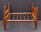 Antique Hand Made 4 Poster Doll Bed With Spindles & Rope - A Salesman Sample? 1800-1899 photo 2