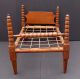 Antique Hand Made 4 Poster Doll Bed With Spindles & Rope - A Salesman Sample? 1800-1899 photo 3