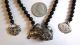 Antique Chinese 6mm Onyx Bead Silver Dragon & Charms Necklace 25” 56g Necklaces & Pendants photo 10