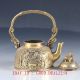 Old Brass Hand Made Teapot / ”the Two Old Men Are Playing Chess“ Ht126 Teapots photo 6