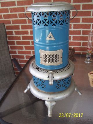 Vintage Blue Porcelain Smokeless Heater Perfection 1630 photo