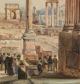 Antique 1883 Vincenzo Giovannini Roman Columns Ruins Italian Watercolor Painting Roman photo 5
