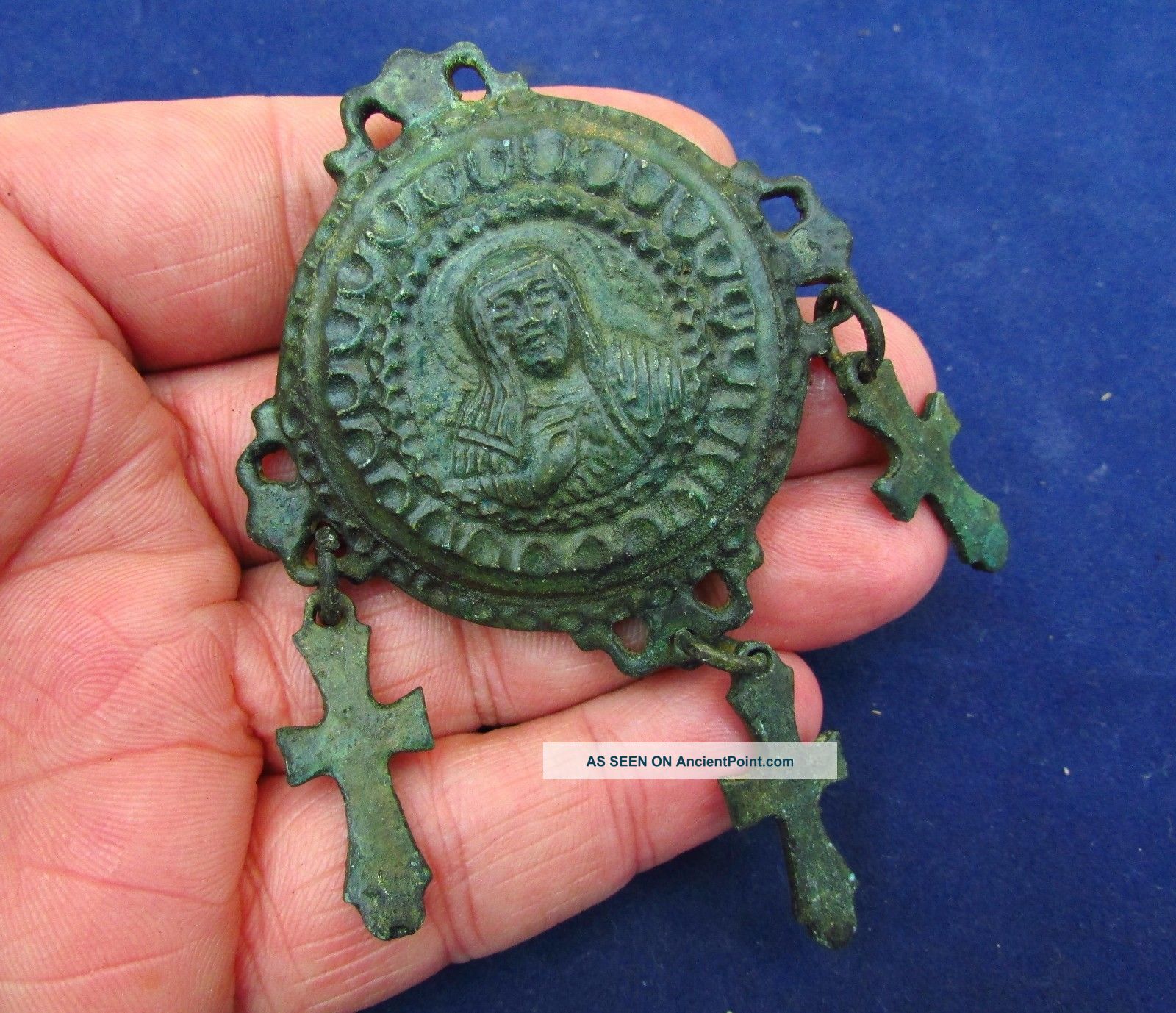 Huge Byzantine Encolpion Amulet & Crosses 12 - 14th Century Ad (2558) Roman photo