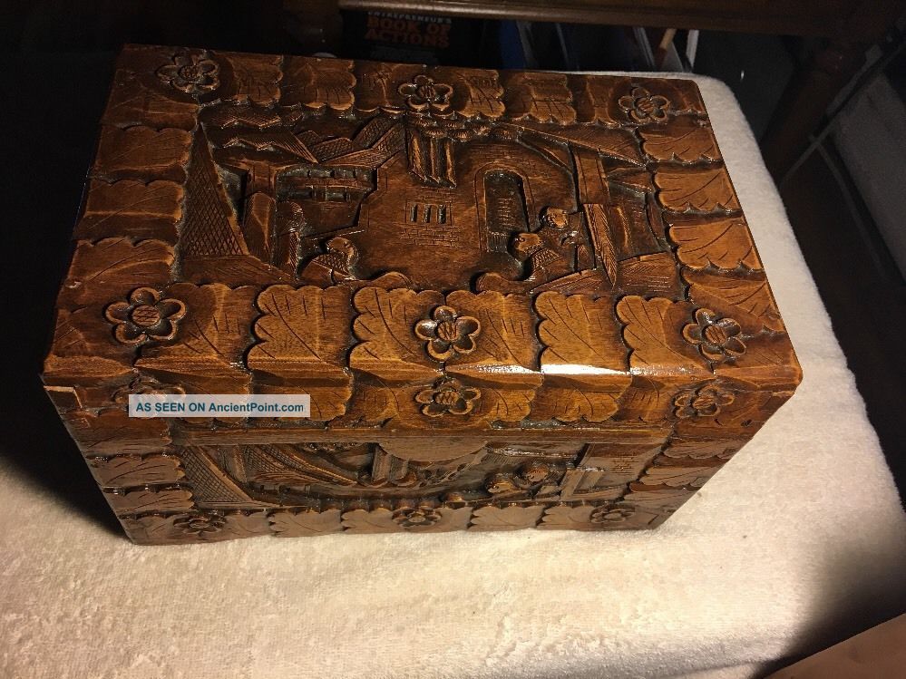 Mahogany Hand Carved Wooden Box Boxes photo