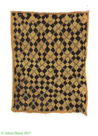 Kuba Square Raffia Handwoven Textile Congo African Art photo
