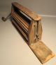 1871 Antique Wood Clothes Wringer For Doing Laundry W/metal Hand Crank Clothing Wringers photo 2